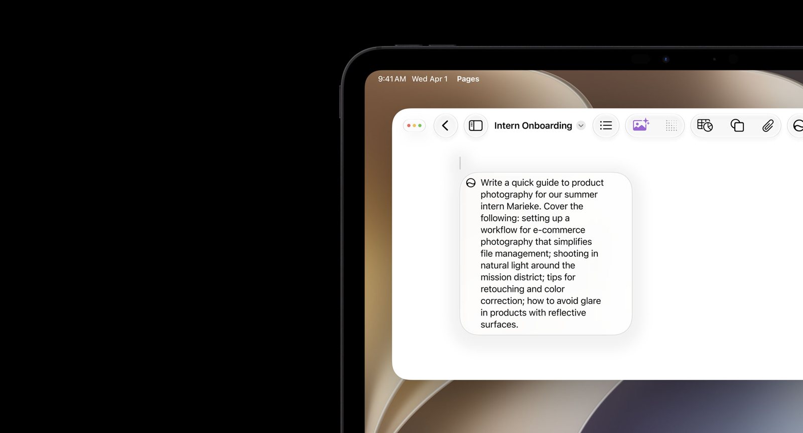 Apple Writing Tools (Write with Siri) screenshot 1