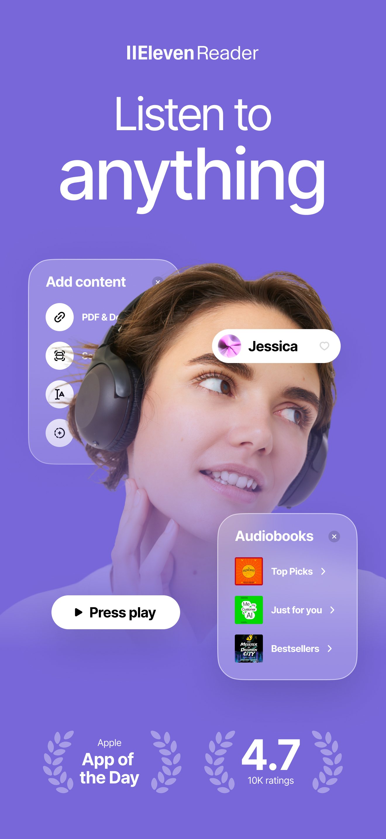 ElevenLabs (ElevenReader and ElevenLabs app) screenshot 1