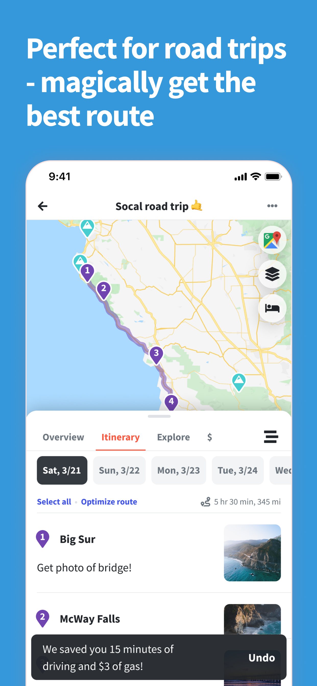 Wanderlog screenshot 4